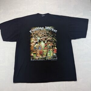 Floating Market Thailand T Shirt XXL Ratchaburi Travel Graphic Tee